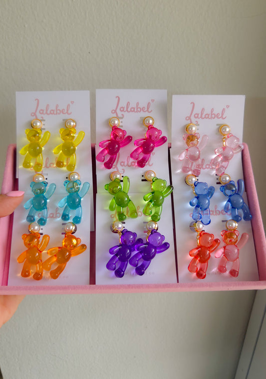 🧸✨Crystal Teddies Earrings  Y2K Statement Jewelry