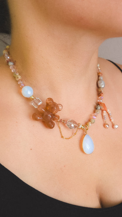 Honey Glow Teddy Necklace