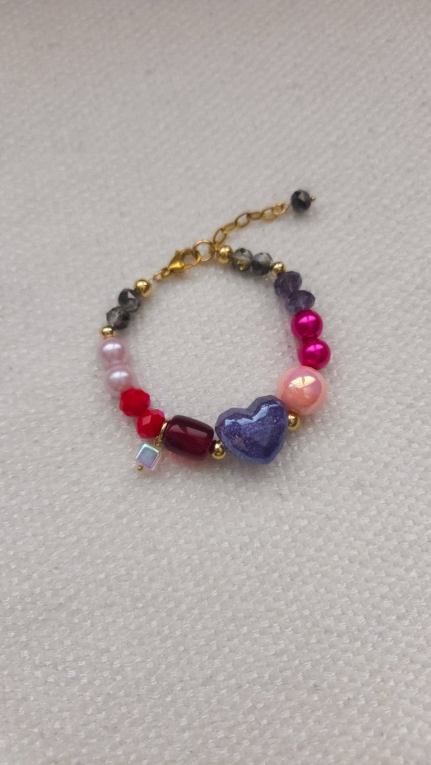 Glitter Heart Pop Bracelet