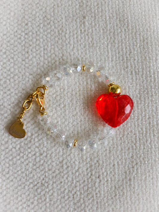 Rainbow Crush Heart Bracelet 🌈💖