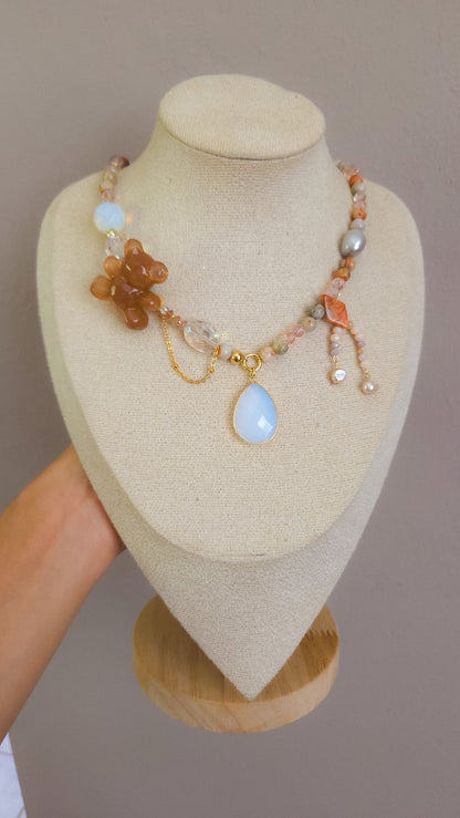 Honey Glow Teddy Necklace