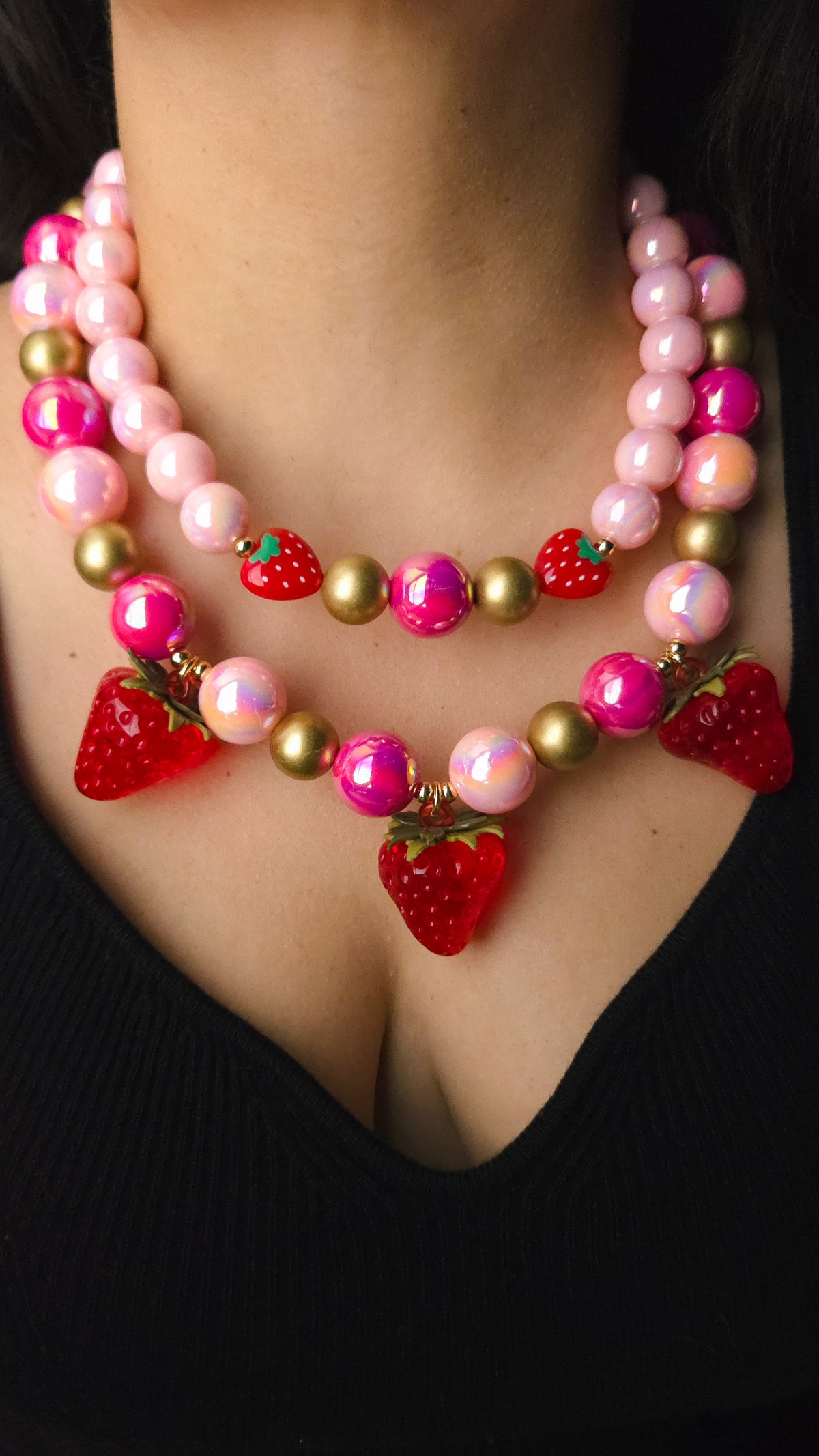 Strawberry Pop Statement Necklace