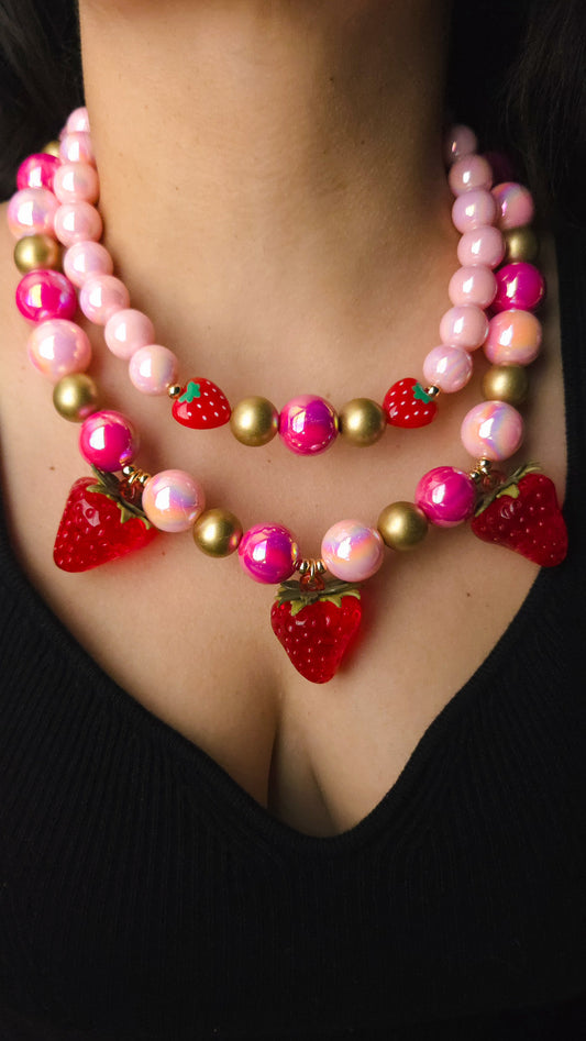 Strawberry Pop Statement Necklace