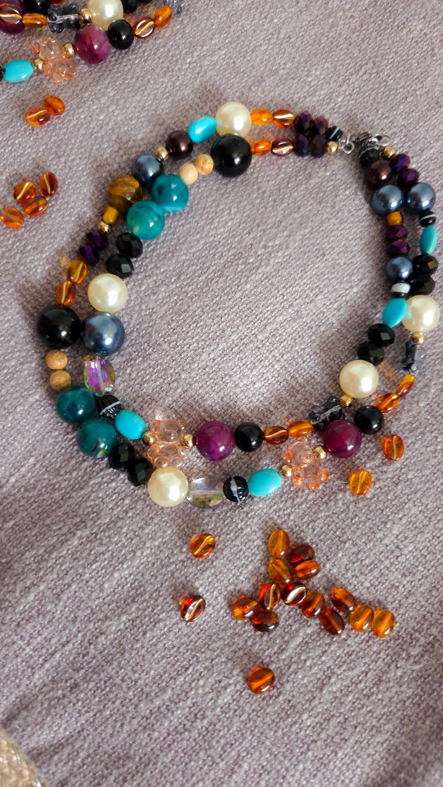 ✨ Funky Chunky 8.0 Necklace — Bold Dopamine Dressing Kawaii Statement 🧸💎