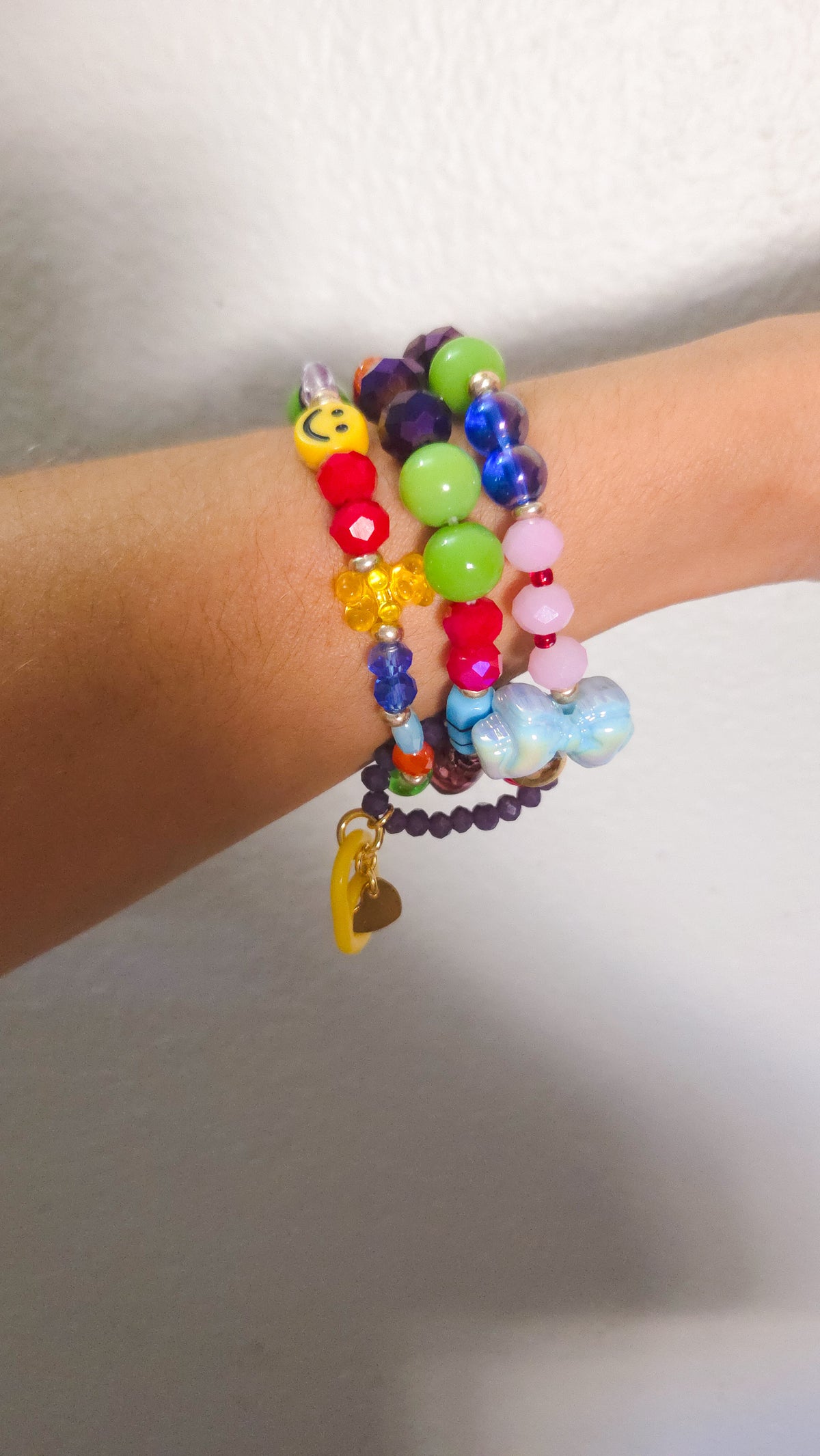 Happy Chaos Stack Bracelet 🌈💛🎀