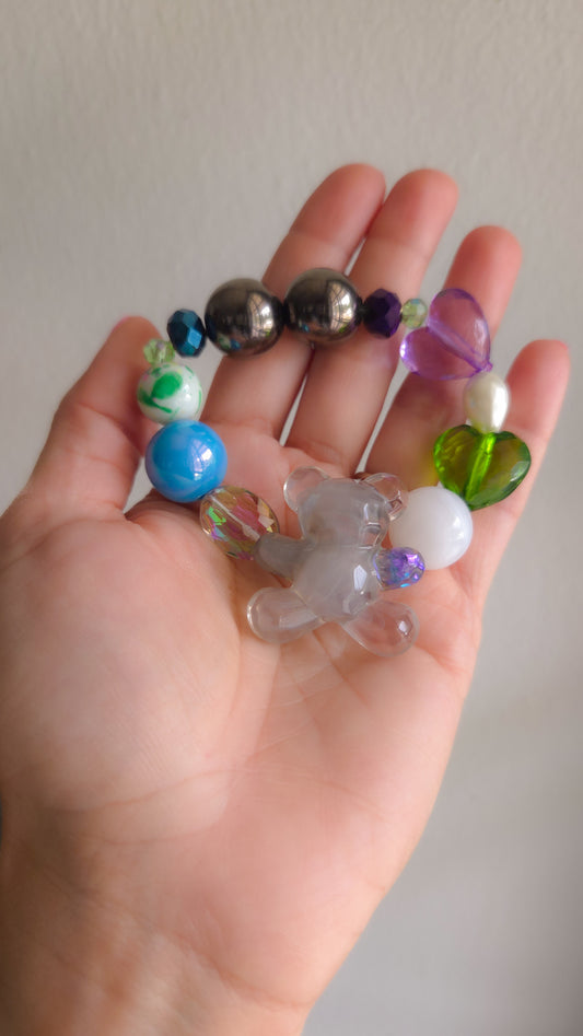 Cosmic Heart Teddy Bracelet | Y2K Dopamine Dressing Jewelry