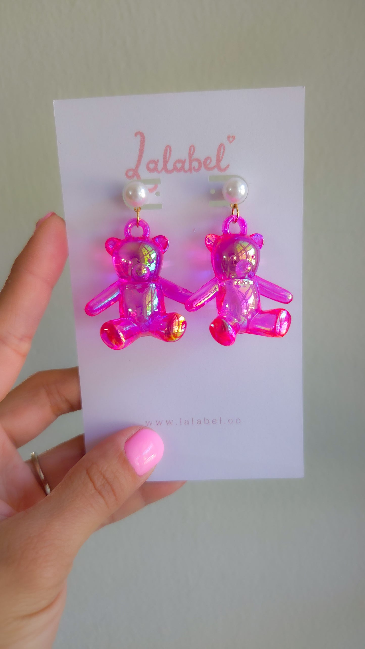 🧸✨ Teddy Dreams Earrings | Iridescent Y2K Statement Jewelry