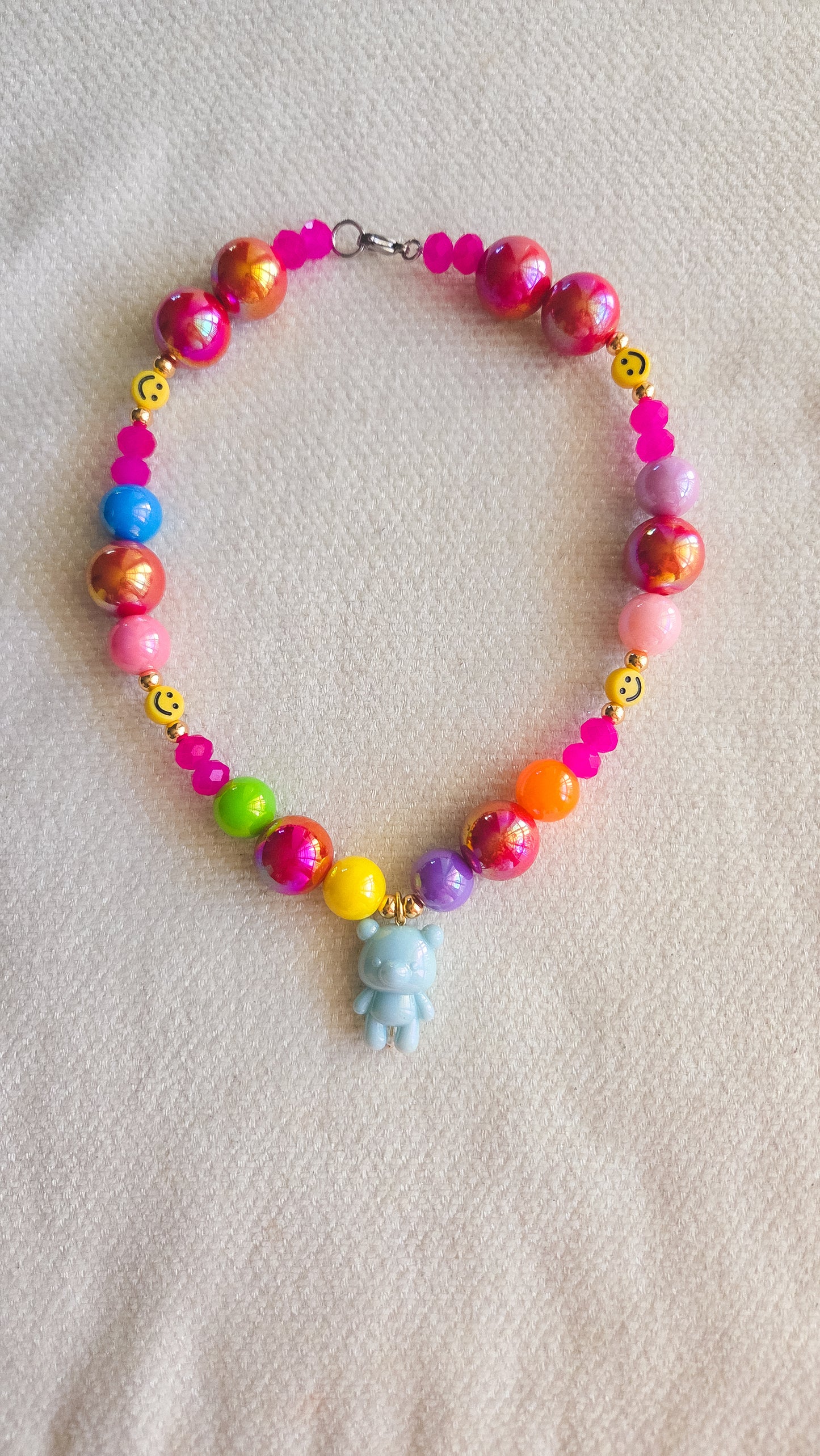 Happy Pop Teddy Necklace