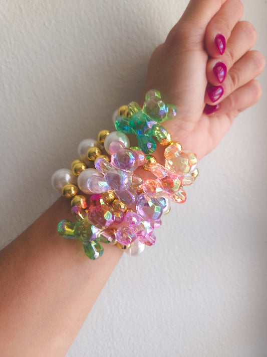 Pearl Iridescent Teddy Bracelet