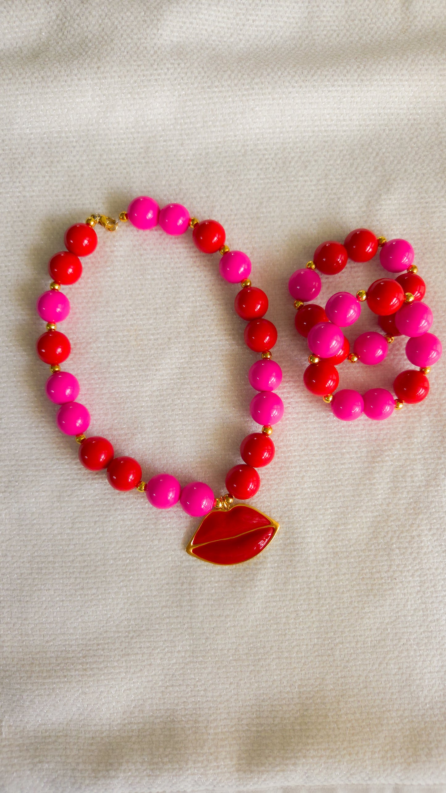 💋Candy Lips Bracelet Set | Y2K Dopamine Dressing 💋✨️💕