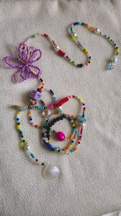 Violet Bloom Infinity Necklace
