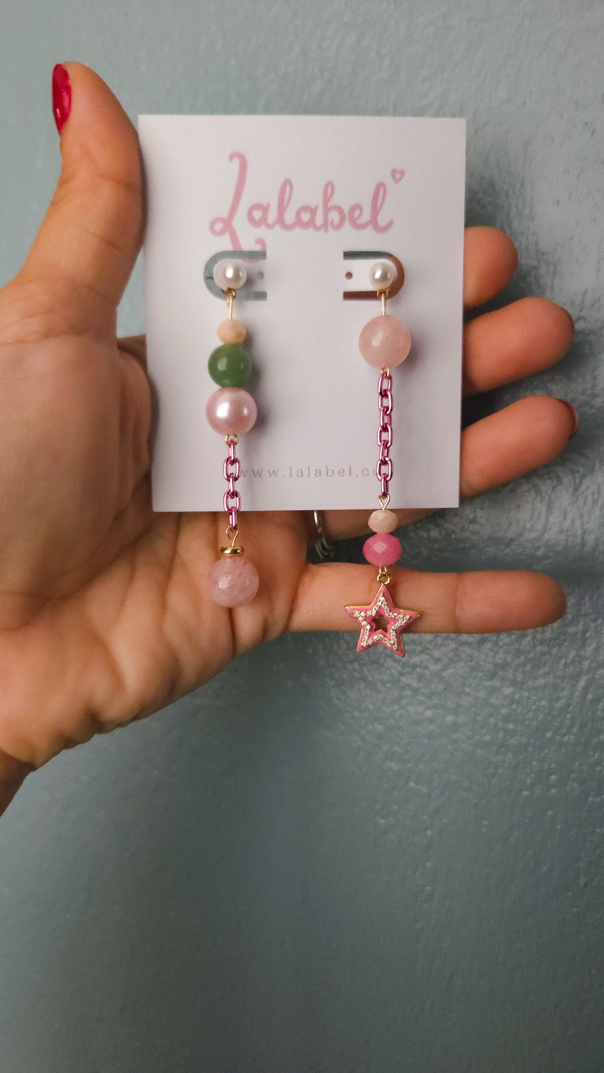 Pink Starlet Drop Earrings