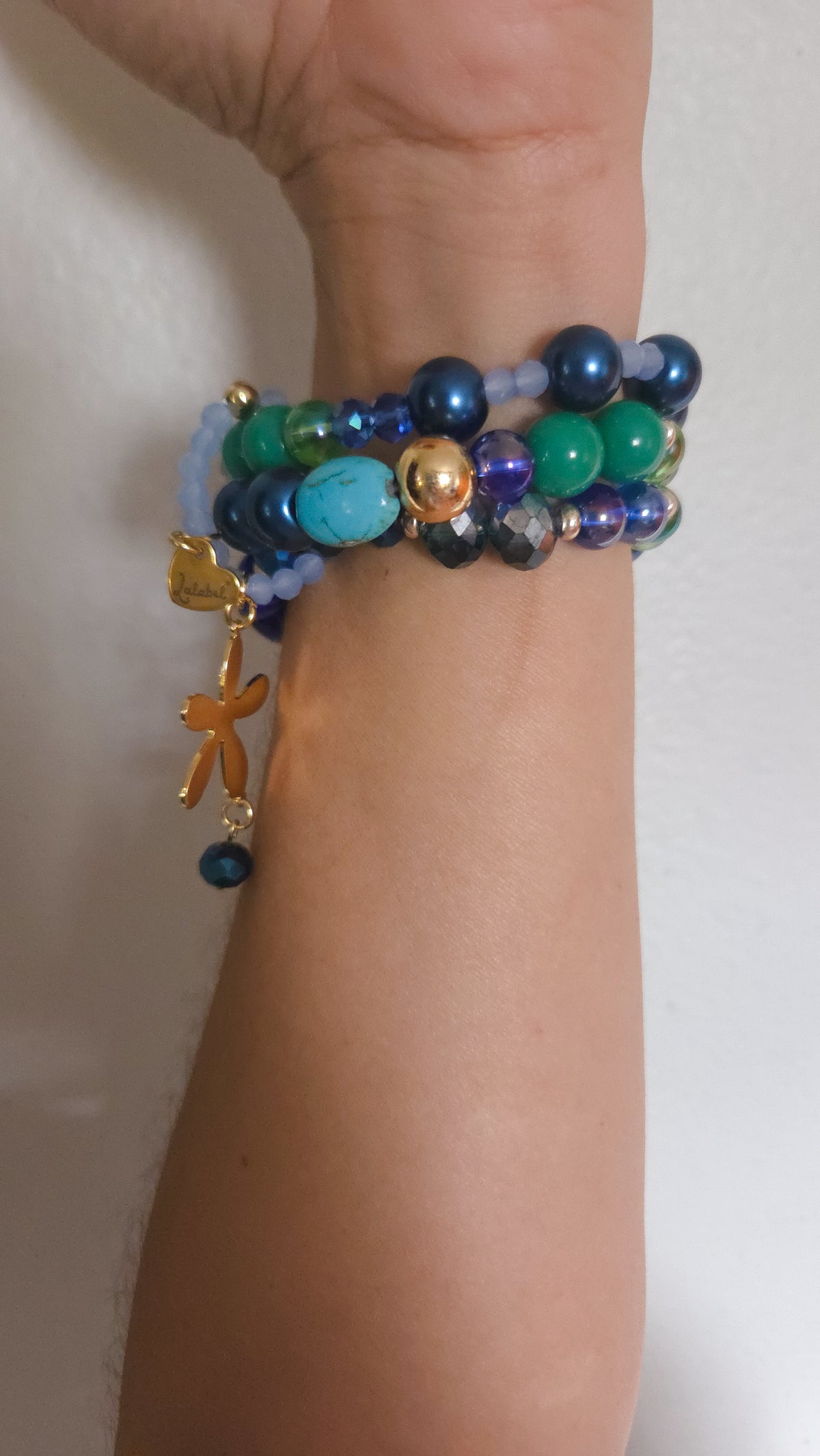 Electric Daisy Stack Bracelet 💙💚🌼