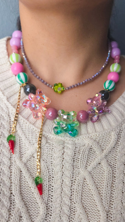 Picante Teddy Layered Necklace