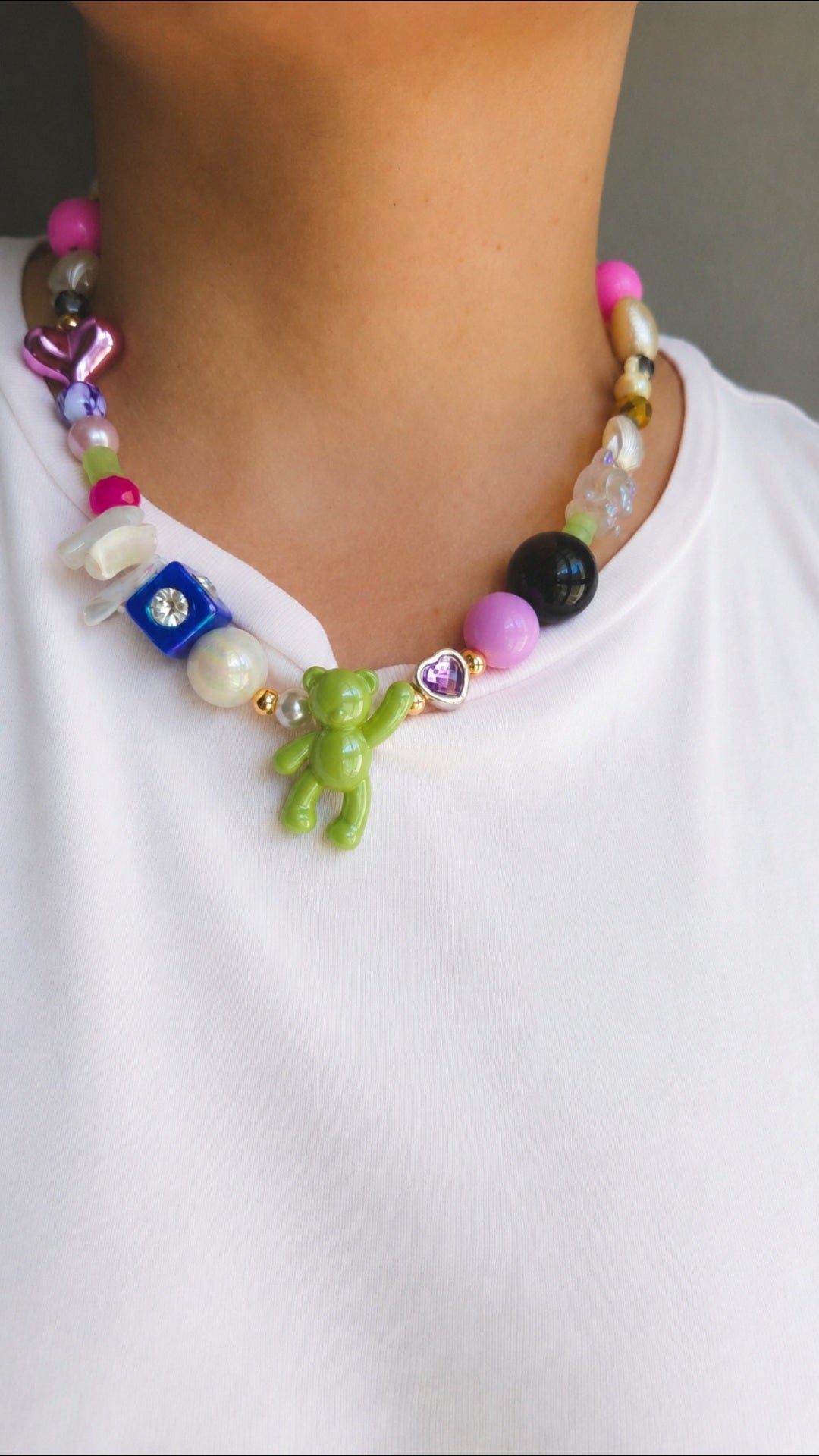Lucky Teddy Charm Necklace