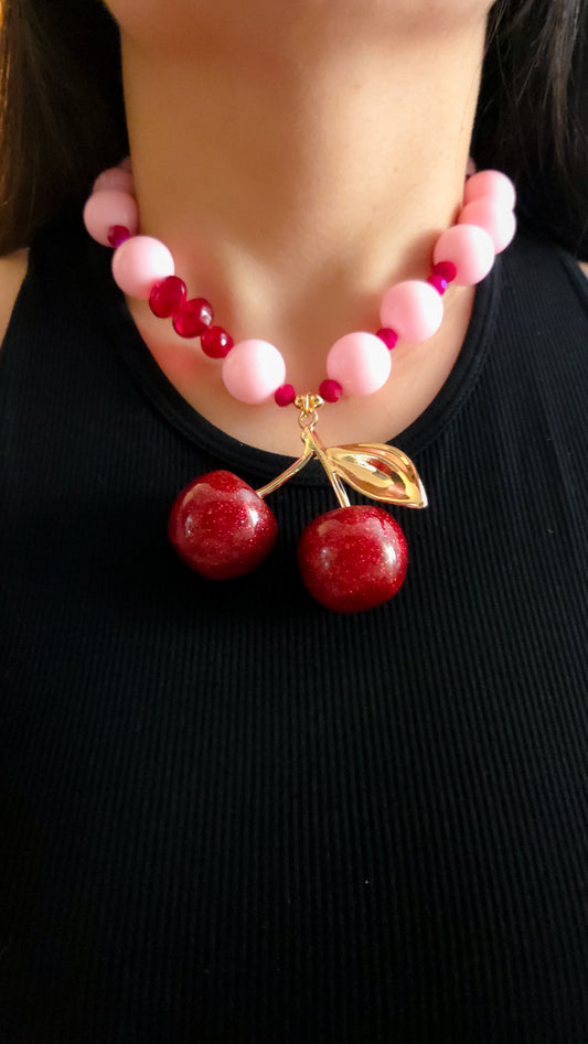 🍒 Cherry Bomb Necklace
| Handmade Dopamine Jewelry