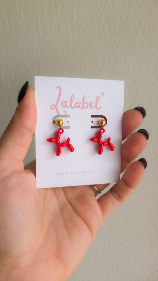Funfair Balloon Dog Earrings 🎈 – Tiny Joys, Big Energy 🎠