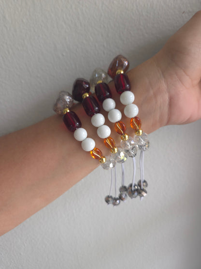 Mocha Heart Shell Bracelet ☕️🩶🐚
