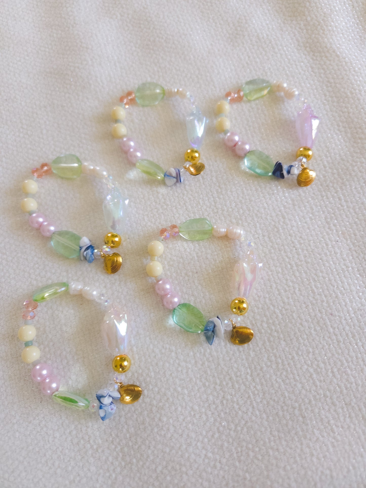 Sea Glass Pearl Bracelet 🐚