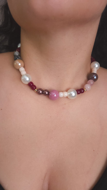 Berry Pearl Pop Necklace