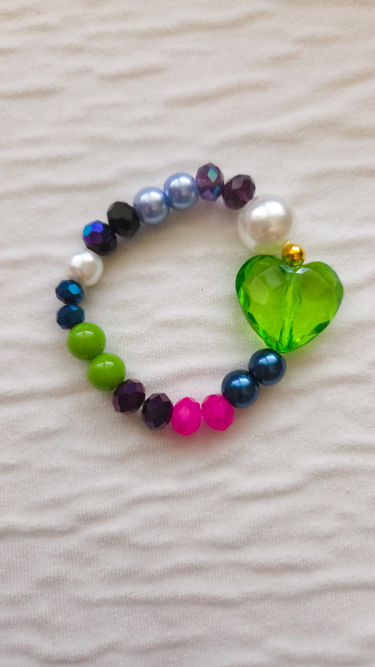 💚 Emerald Pop Heart Bracelet