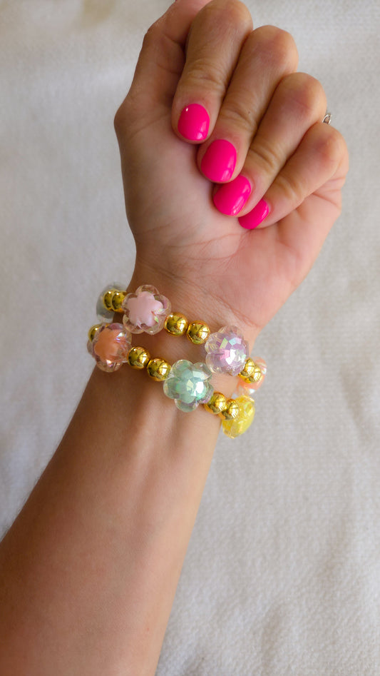 ✨ Pastel Bloom Bracelet ✨ | Handmade Y2K Kawaii Dopamine Dressing Jewelry