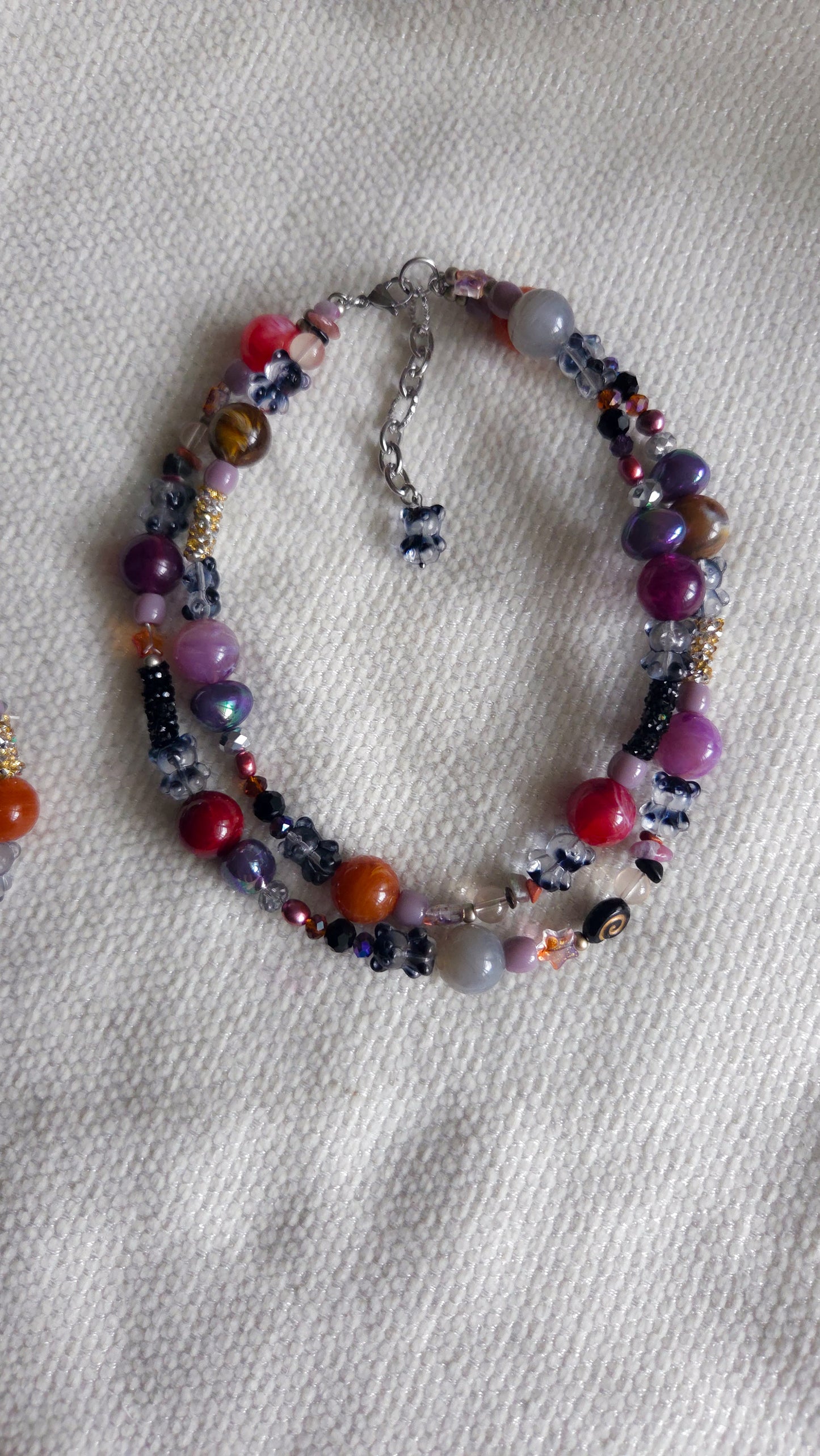✨ Funky Chunky 5.0 Necklace — Cosmic Candy Edition 🌌🍬 | Handmade Dopamine Jewelry