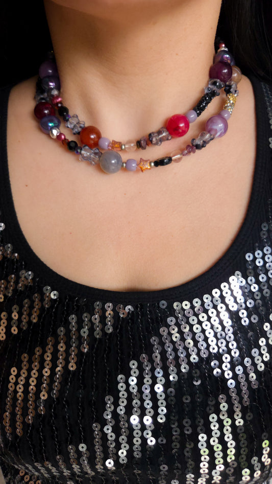 ✨ Funky Chunky 5.0 Necklace — Cosmic Candy Edition 🌌🍬 | Handmade Dopamine Jewelry
