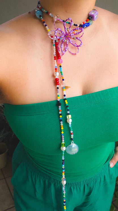 Violet Bloom Infinity Necklace