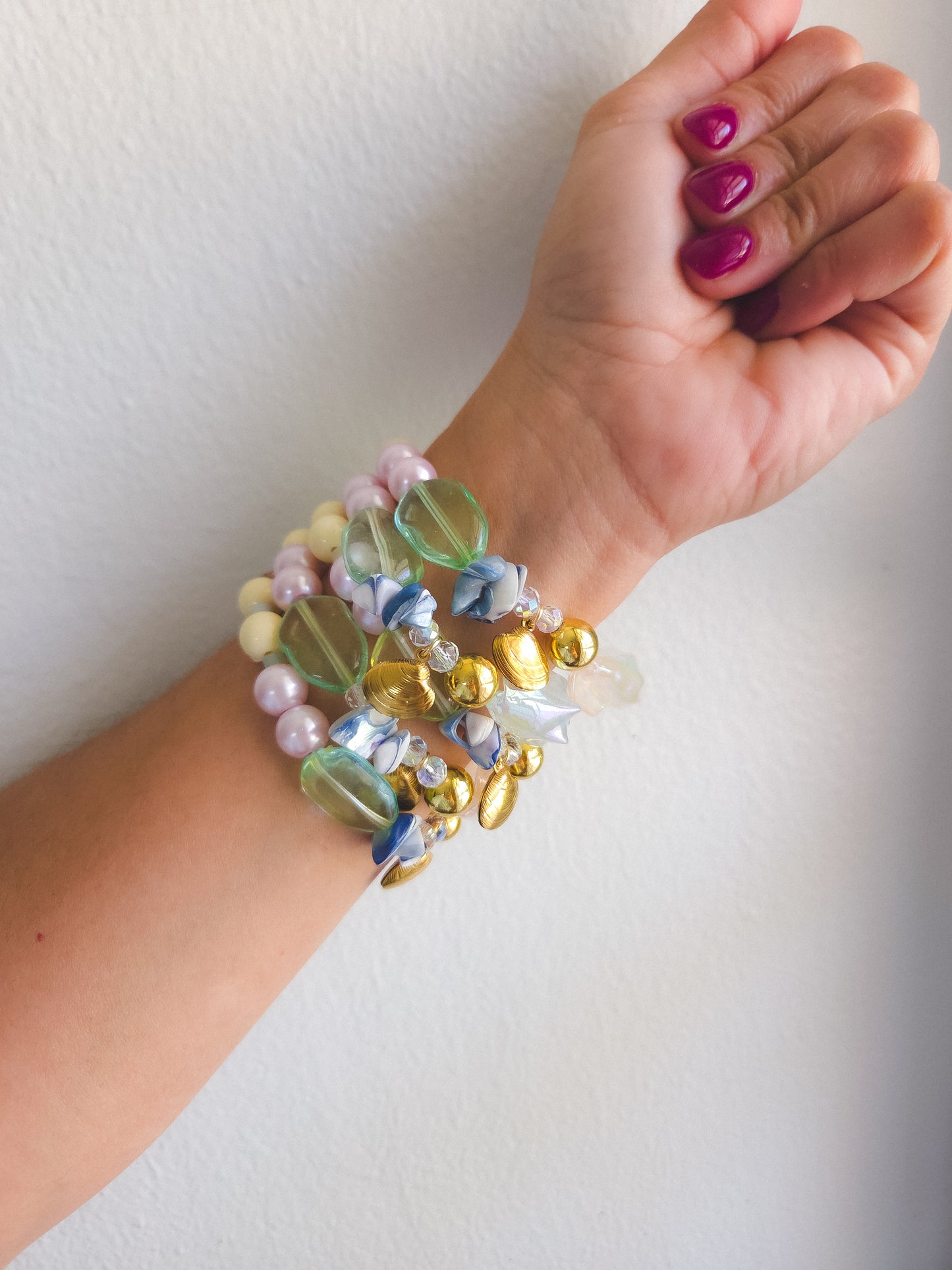 Sea Glass Pearl Bracelet 🐚