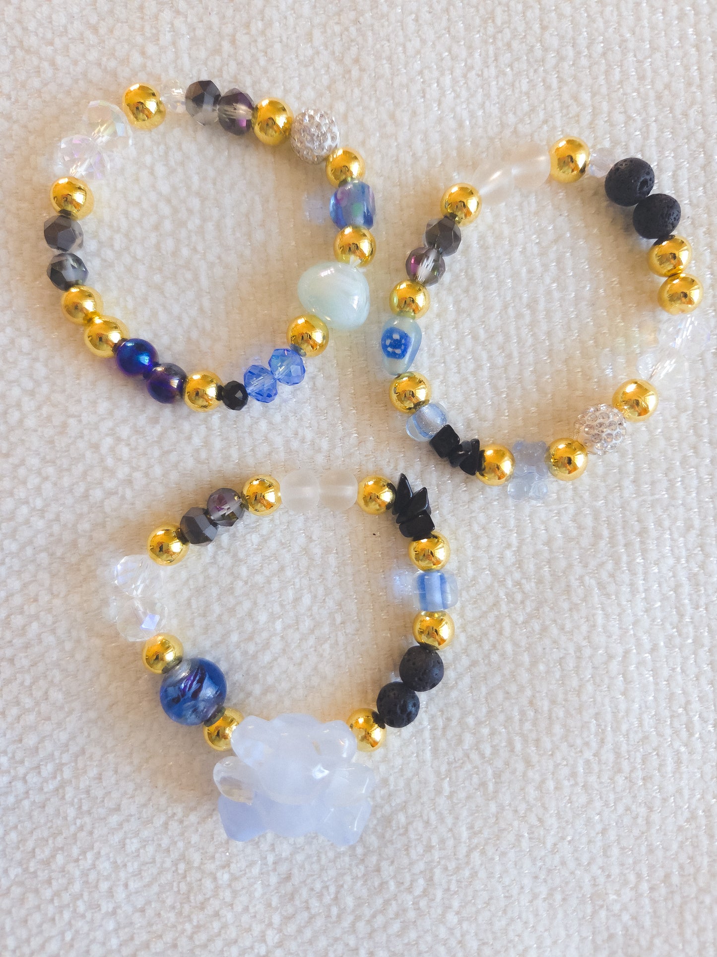 Midnight Teddy Bracelet Stack 🌙