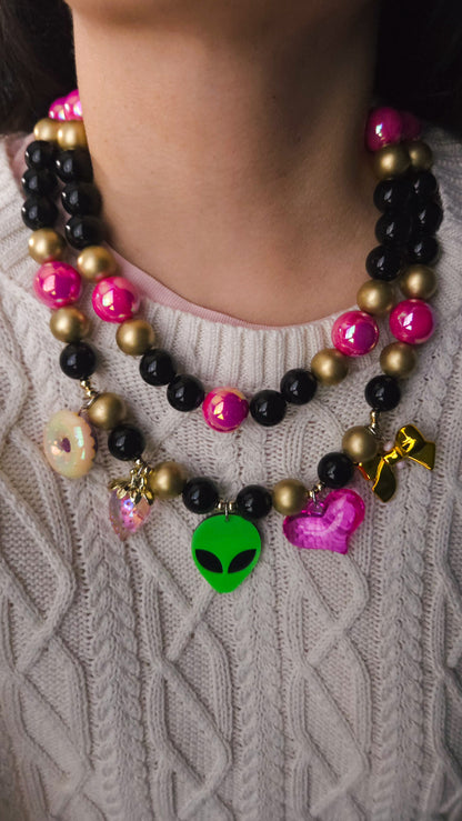 Alien Pop Charm Necklace