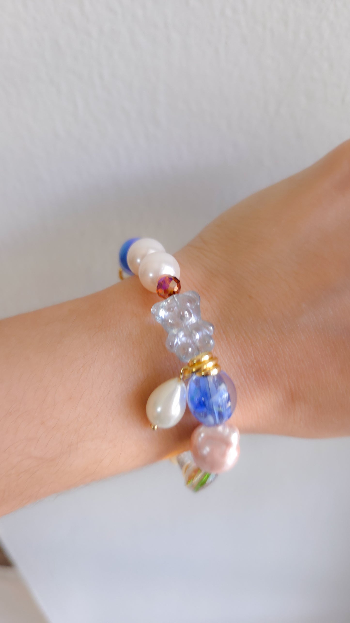 Blue Belle Teddy Bracelet