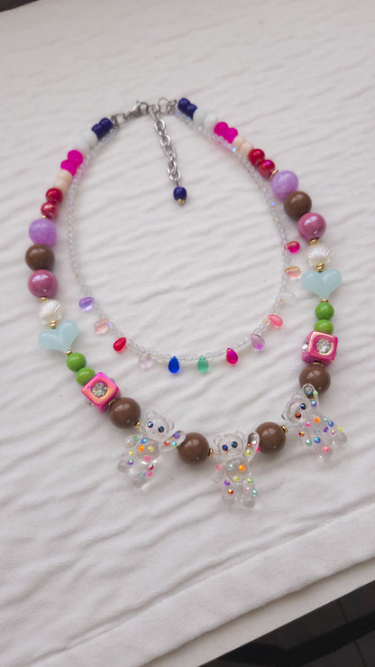 Candy Drip Teddy Layered Necklace
