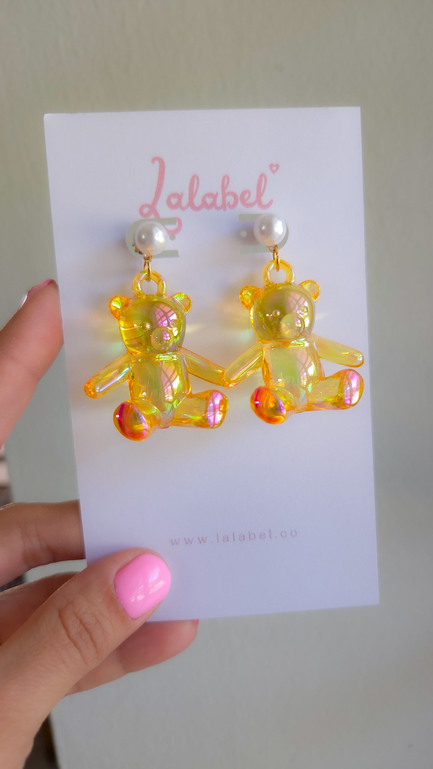 🧸✨ Teddy Dreams Earrings | Iridescent Y2K Statement Jewelry