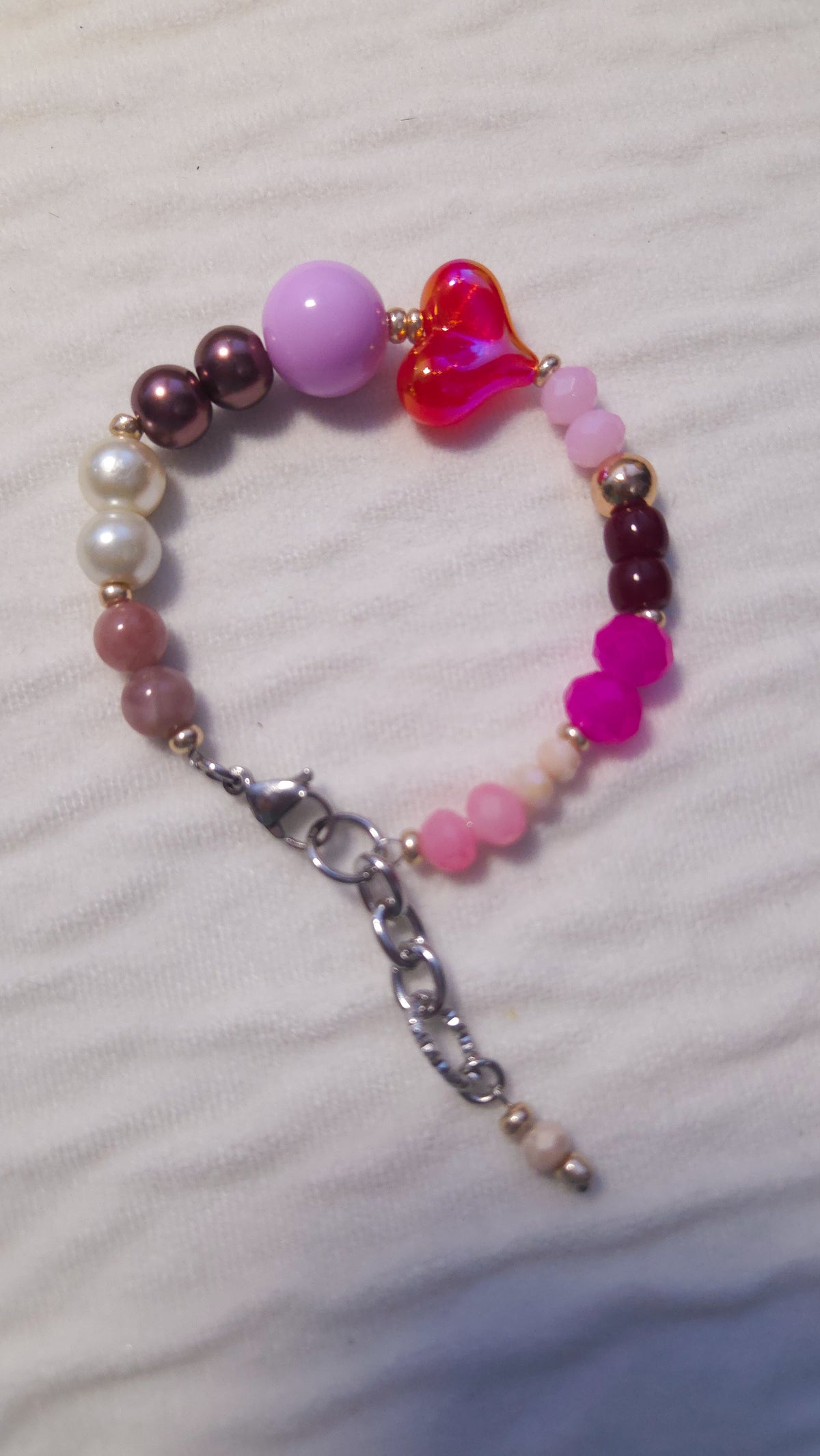 Pink Heart Pop Bracelet