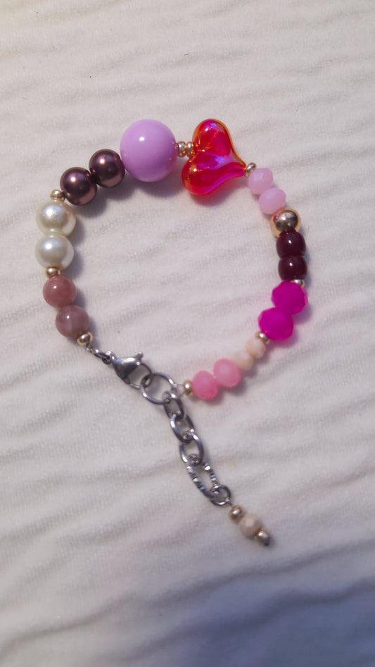 Pink Heart Pop Bracelet