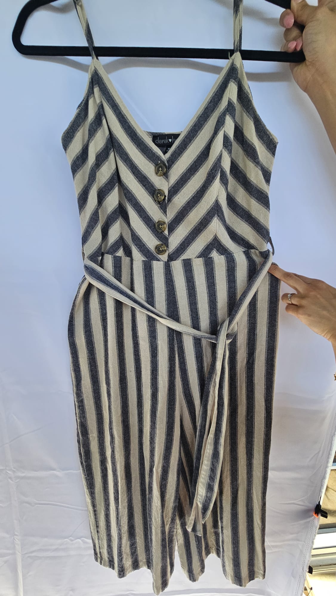 Derek Heart V-Neck Jumpsuit