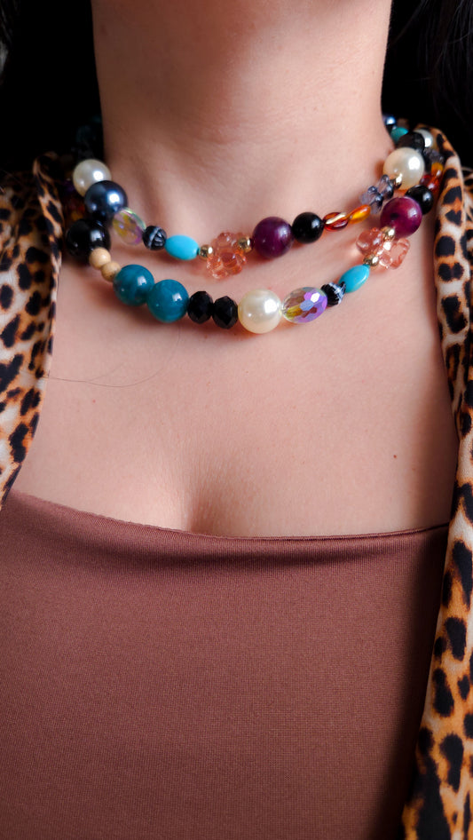 ✨ Funky Chunky 8.0 Necklace — Bold Dopamine Dressing Kawaii Statement 🧸💎