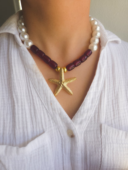 Golden Sea Star Necklace 🪸