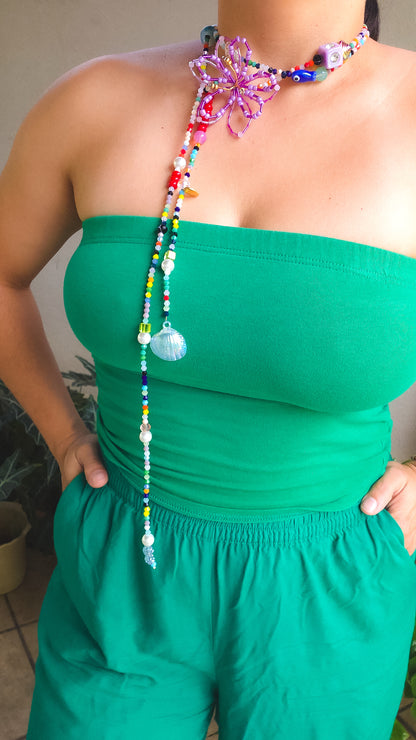 Violet Bloom Infinity Necklace