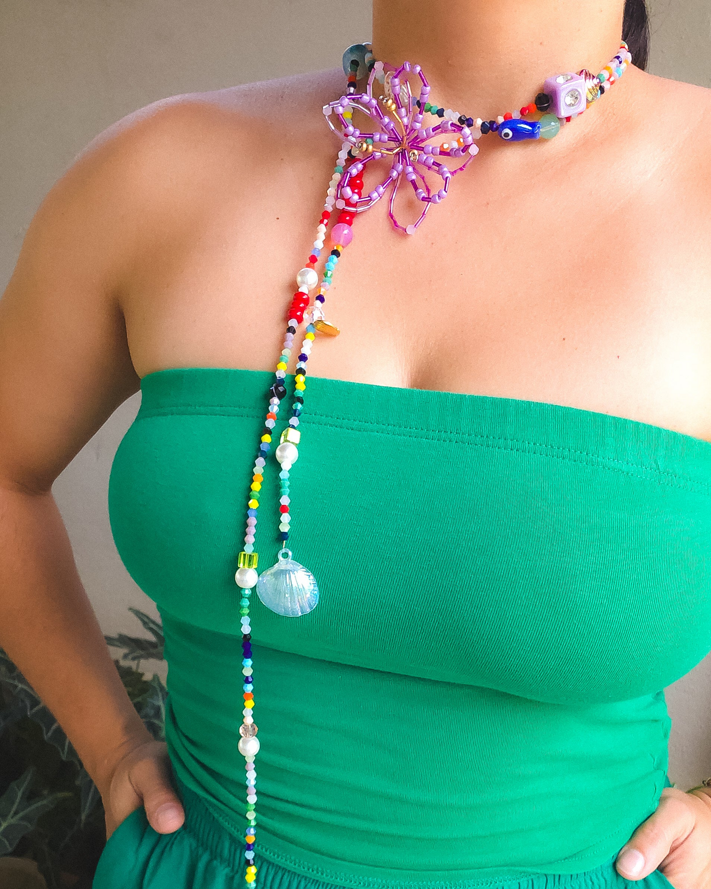 Violet Bloom Infinity Necklace