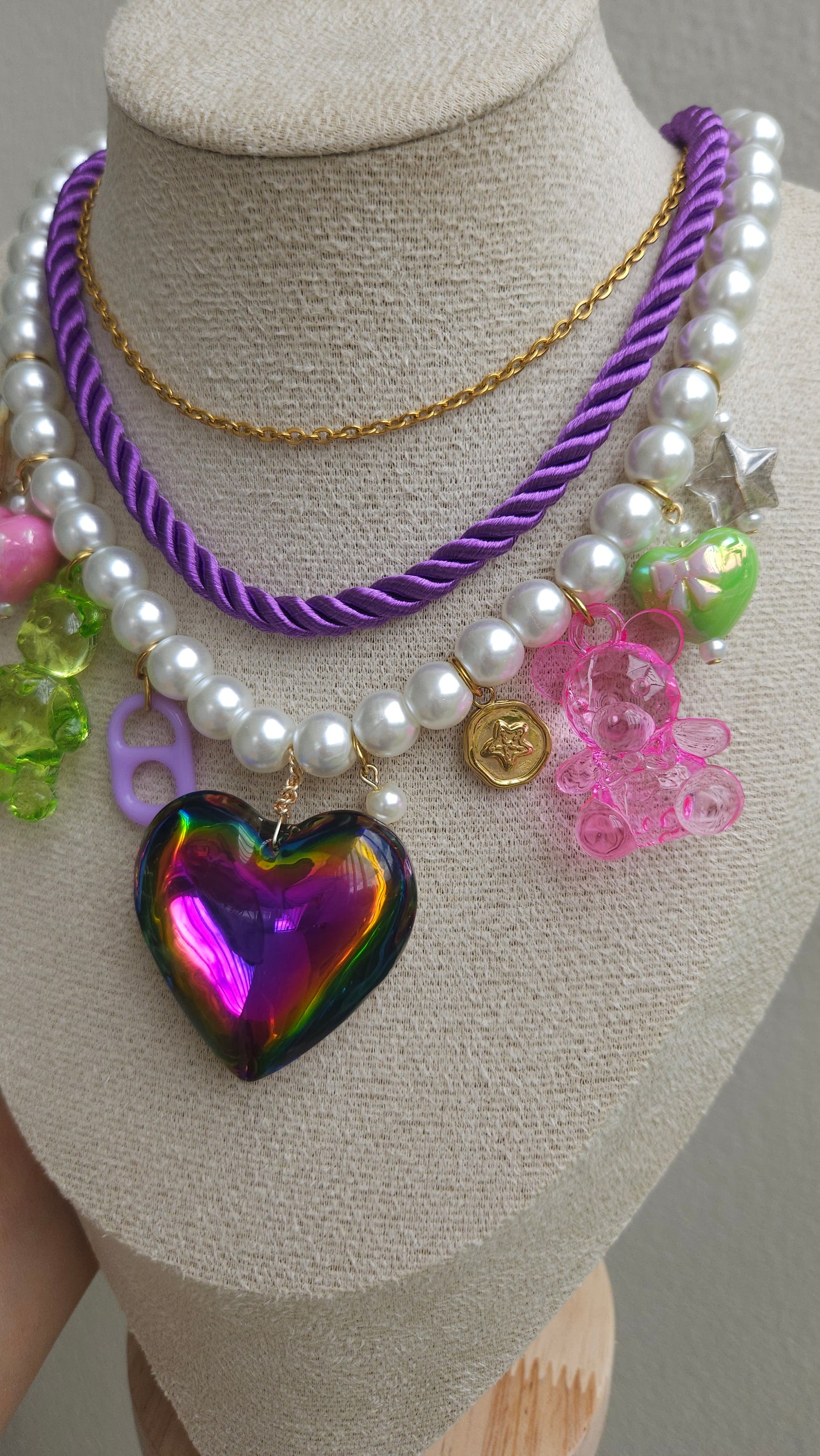 Purple Playful Dreams Charm Necklace Stack 💜