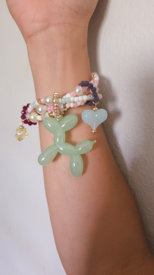 Minty Balloon Pup Bracelet 🐩💚
