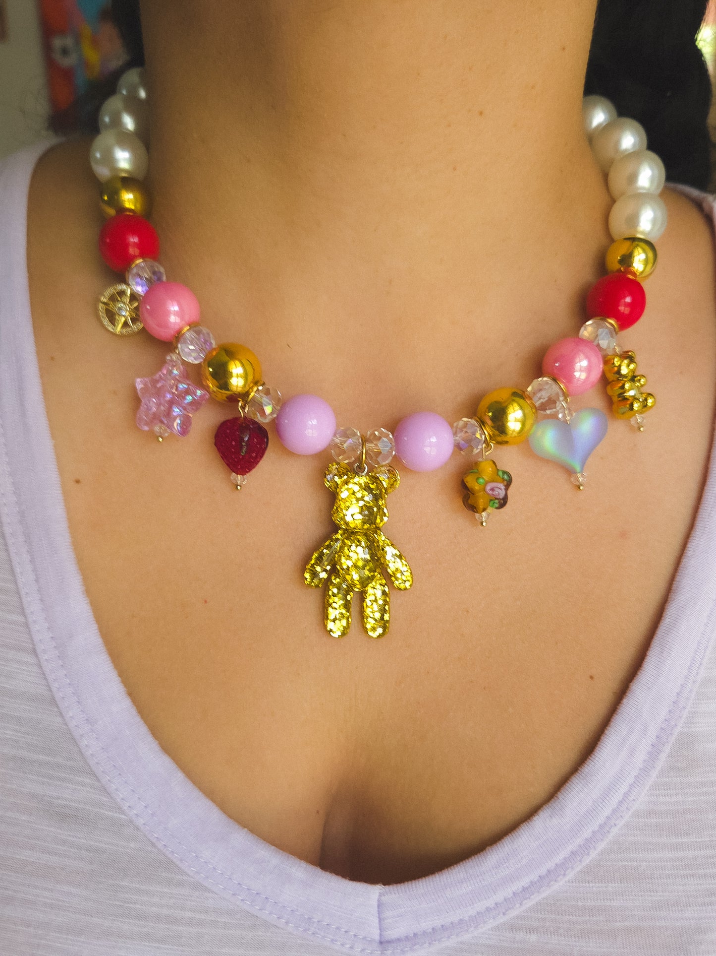 Golden Teddy Daydream Necklace