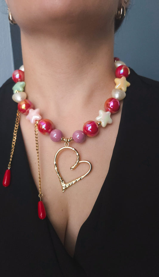 Sweetheart Star Statement Necklace