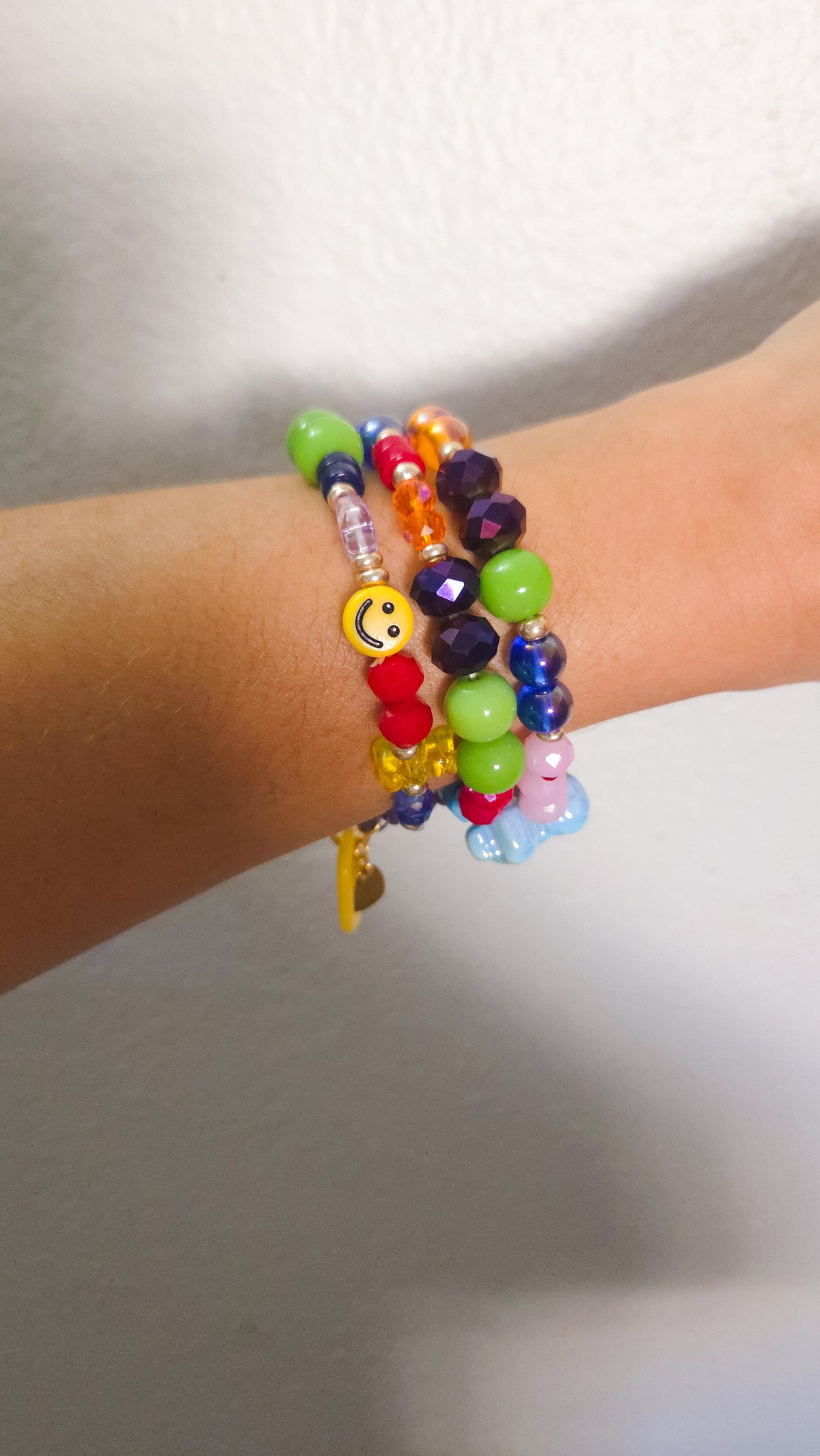 Happy Chaos Stack Bracelet 🌈💛🎀