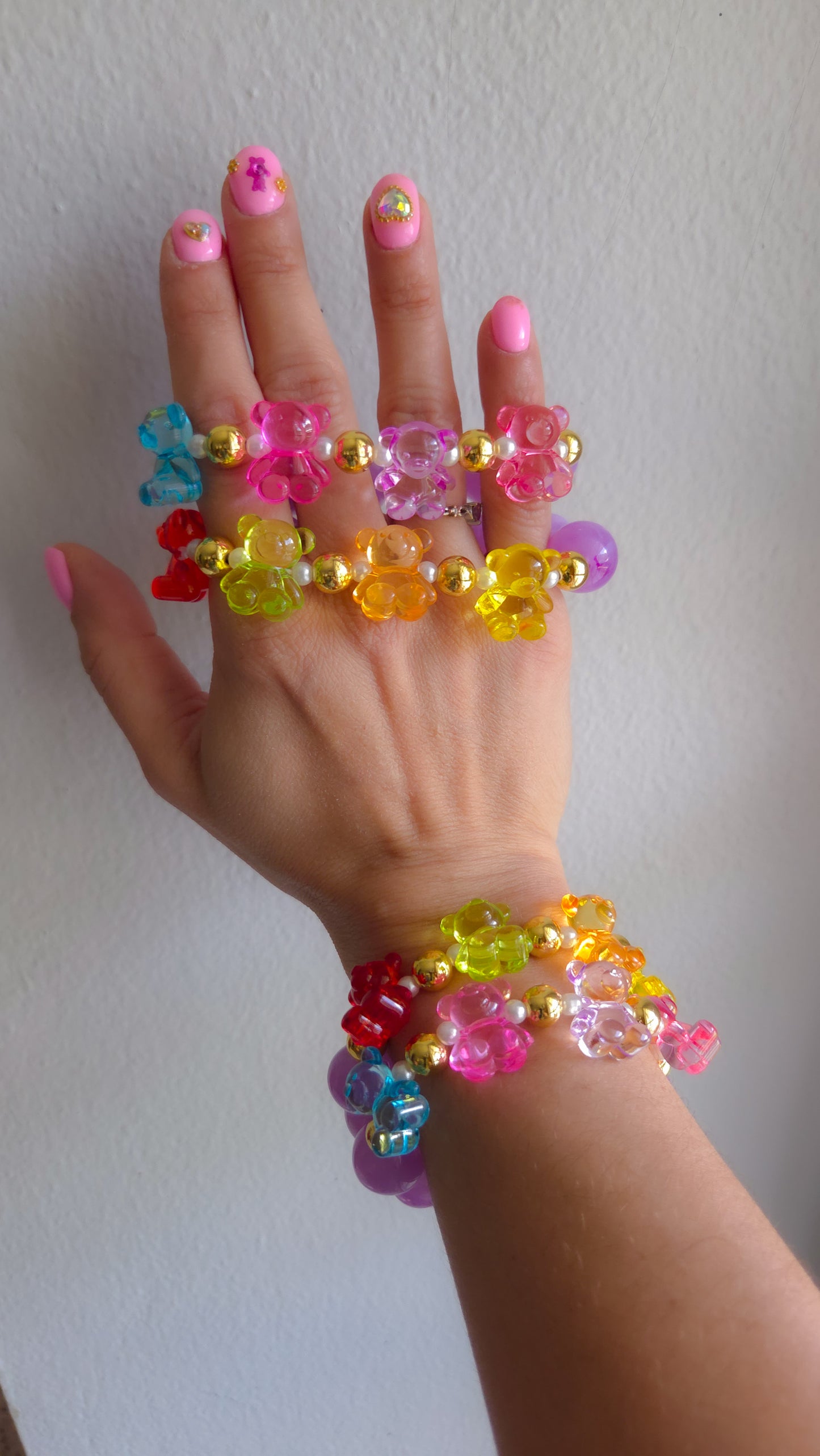 🧸✨ Gummy Daydream Necklace | Y2K Pastel Teddy Statement Piece