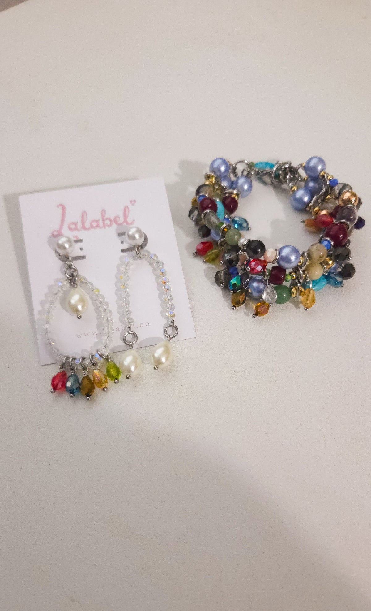 Crystal Pearl Cascade Earrings