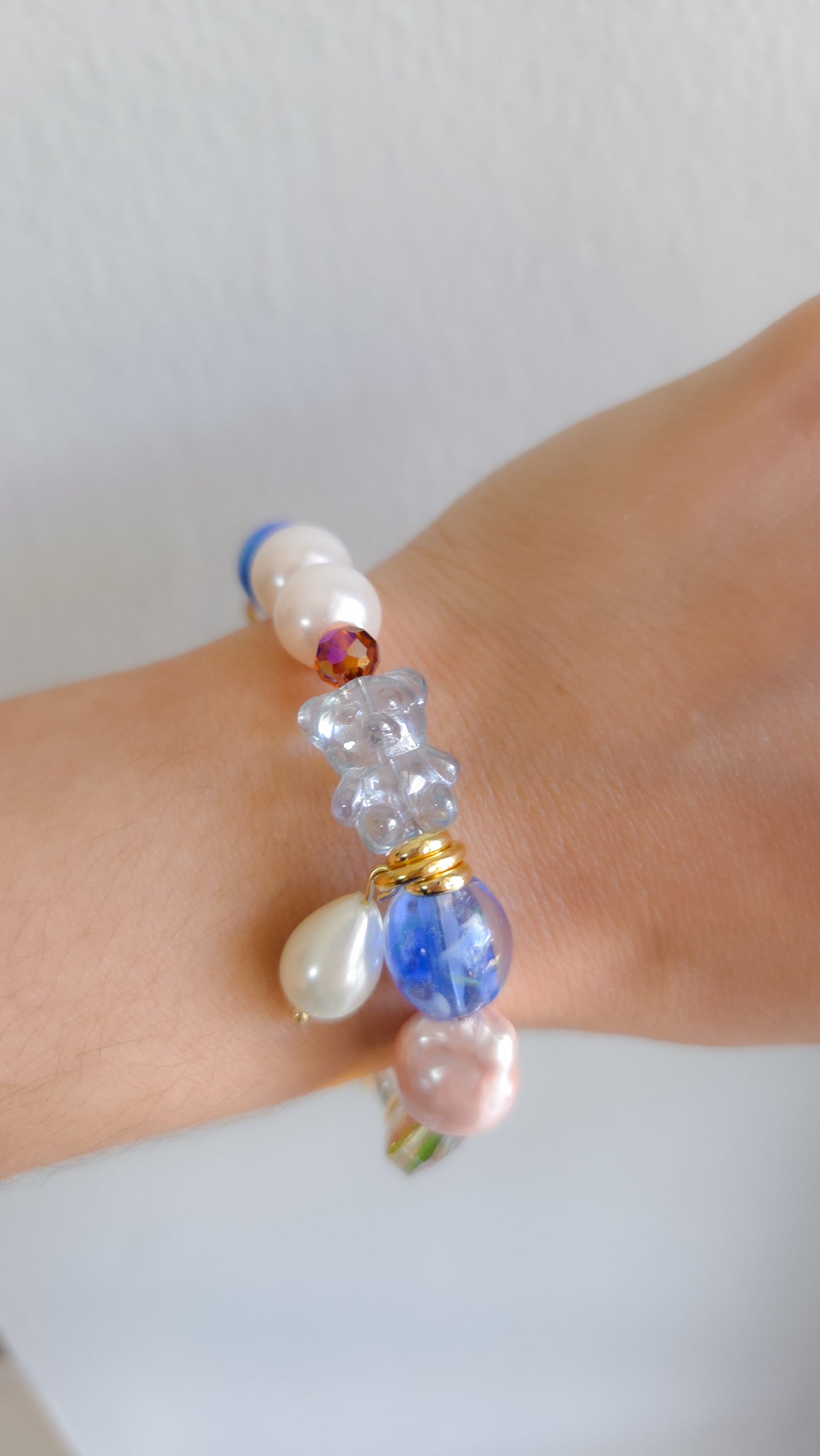 Blue Belle Teddy Bracelet